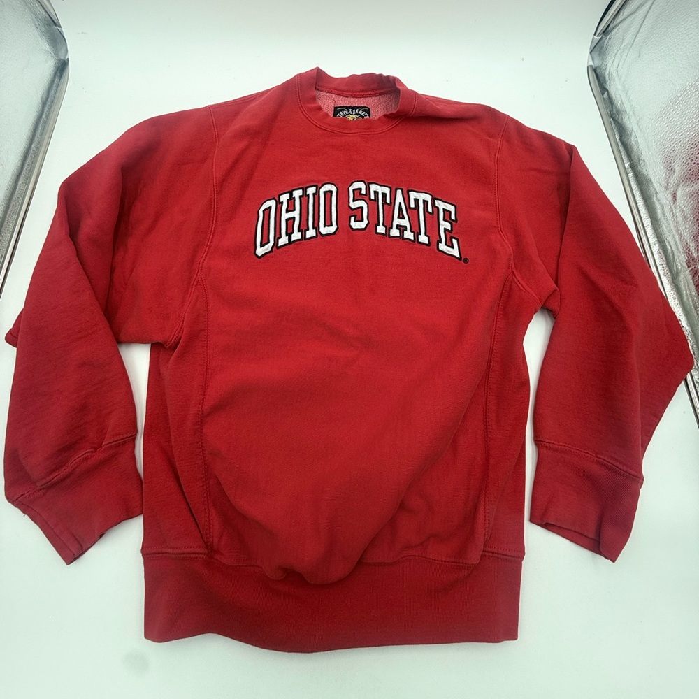 VTG 90s Steve & Barry's Ohio State Crewneck Sweater XS Red Buckeyes NCAA